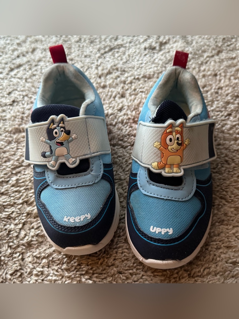 Bluey & Bingo Toddler Light-Up Sneakers Size 9 Velcro Athletic Shoes